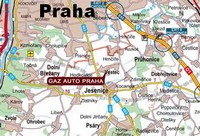 Mapa se s�dlem GAZ AUTO PRAHA
